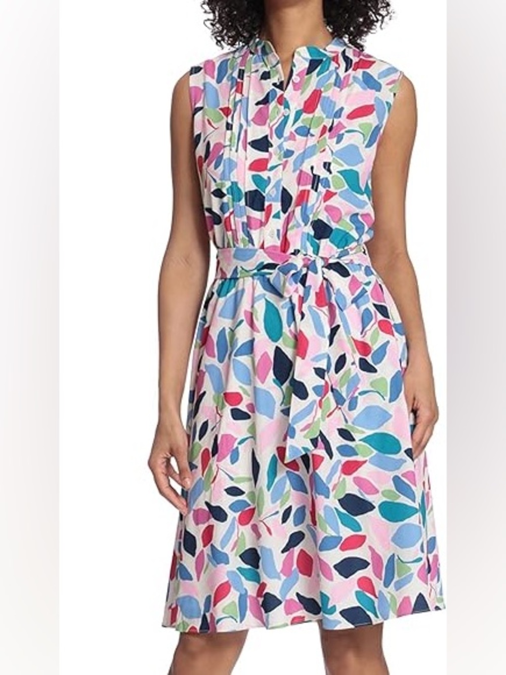 Maggy London Sleeveless Floral Shirt Dress Size 18 NWT